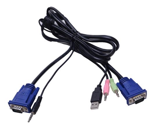 AS-21UA (Metal-Housing Desktop VGA/USB KVM Switch, 2ports )