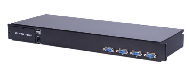 AS-7104ULD (Dual-Rail, 17” VGA LCD KVM Switch in 4 Ports)