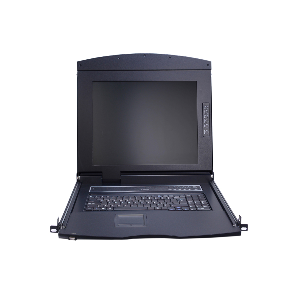 AS-7108DLS (Single Rail, 17” DVI LCD KVM Switch)